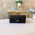 Chanel AP0214 Classic Card Holder Calfskin Caviar Black Silver