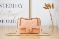 Chanel AS3113 Mini Flap Bag Lambskin Ocher Yellow