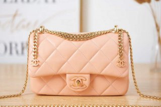 Chanel AS3114 Flap Bag Lambskin Ocher Yellow