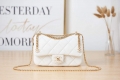 Chanel AS3114 Flap Bag Lambskin White