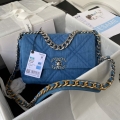 Chanel AS1160 Chanel 19 Handbag Lambskin Blue