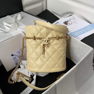 Chanel Bucket Bag Lambskin AS3116 Yellow