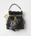 Chanel AS3117 Bucket Bag Lambskin B07634 Black