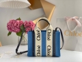 Chloe 385E6690U Small Woody Tote Bag Blue