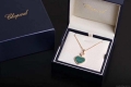 Chopard Happy Hearts Necklaces & Pendants 797482-530 Rose Gold With Diamonds Green Stone