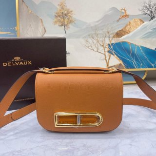 Delvaux AA0574 Lingot Alpina Calf Bag Caramel