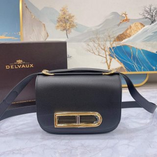 Delvaux AA0574 Lingot Alpina Calf Bag Black