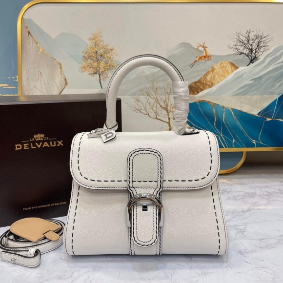 Delvaux AA0569 Brillant PM Rodéo Calf Bag White