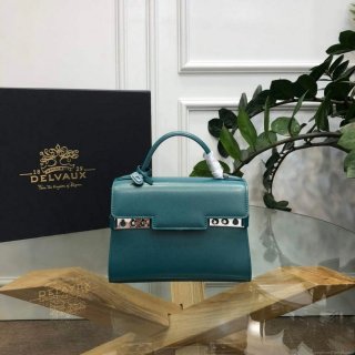 Delvaux AA0617 Tempête Crush Bag Peacock blue