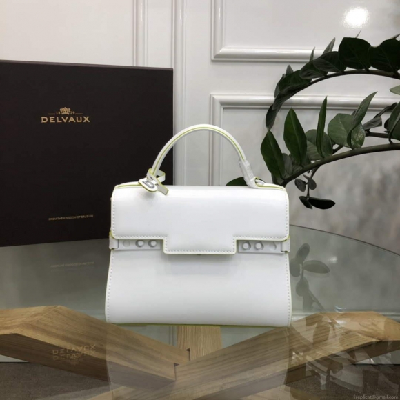 Delvaux AA0611 Tempête MM Bag White