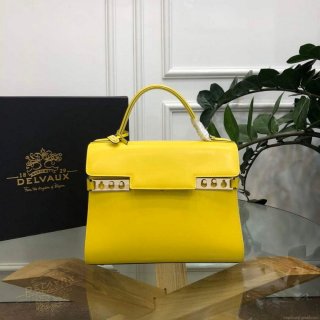 Delvaux AA0611 Tempête MM Bag mango yellow