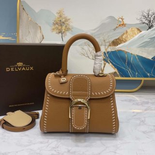 Delvaux AA0406 Brillant Mini Rodeo Surpique Calf Bag Caramel