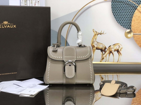 Delvaux AA0406 Brillant Mini Rodeo Surpique Calf Bag Gray