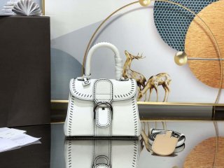 Delvaux AA0406 Brillant Mini Rodeo Surpique Calf Bag White