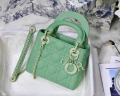 Dior M0505 Mini Dior Lady Bag Green Cannage Lambskin