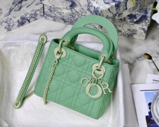 Dior M0505 Mini Dior Lady Bag Green Cannage Lambskin