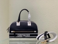 Dior M6202 Medium Dior Vibe Zip Bowling Bag Black Smooth Calfskin