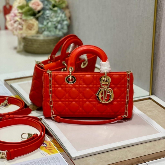 Dior M0540 Lady D-joy Bag Red Cannage Calfskin