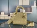 Dior M0565 Medium Lady D-Life Bag Cannage Embroidery Light Yellow