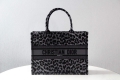 Dior M1286 Dior Book Tote Grey Multicolor Mizza Embroidery