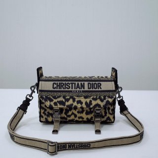 Dior M1241 Small Diorcamp Bag Beige Multicolor Mizza Embroidery