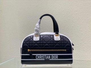 Dior M6202 Medium Vibe Zip Bowling Bag Black