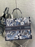 Dior M1286 Large Book Tote Blue Multicolor Zodiac Fantastico Embroidery