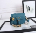 Dior M9317 Small bobby bag Blue Grained Calfskin