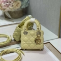 Dior S0856 MICRO LADY Dior Bag Yellow Cannage Lambskin