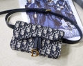 Dior Saddle Belt Bag S5619 Blue Dior Oblique Jacquard