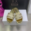 Dior Women’s Shoes Dway Slide Diamond Embroidered KCQ166ERC Gold