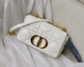 Dior M9241 Small Quilted Macrocannage Calfskin White