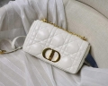 Dior M9242 Medium Quilted Macrocannage Calfskin White