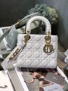 Dior Small Lady My ABCDior Bag Lambskin M0538 White