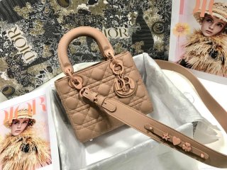 Dior Small Lady My ABCDior Bag Lambskin M0538 logo pink