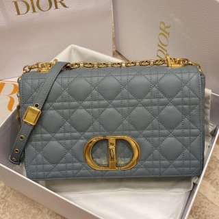 Dior Medium Caro Bag Calfskin M9242 Blue