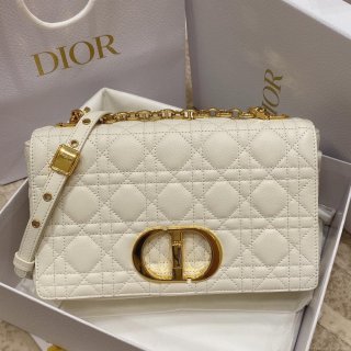 Dior Medium Caro Bag Calfskin M9242 White