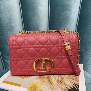 Dior Medium Caro Bag Calfskin M9242 Red