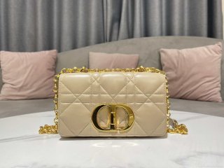 Dior M9241 Small Quilted Macrocannage Calfskin Yellow