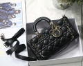 Dior M0540 Medium Lady D-Joy Bag Black Cannage Lambskin With Heart Motif