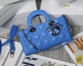 Dior M0540 Medium Lady D-Joy Bag Blue Cannage Lambskin With Heart Motif