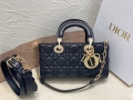 Dior M0613 Small Lady D-joy Bag Black Cannage Lambskin