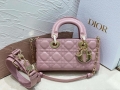 Dior M0613 Small Lady D-joy Bag Pink Cannage Lambskin