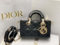 Dior S0910 Micro Lady D-joy Bag Black Cannage Lambskin