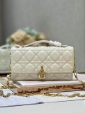 Dior S0980 Mini Miss Dior Bag Latte Cannage Lambskin White