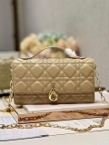 Dior S0980 Mini Miss Dior Bag Latte Cannage Lambskin Apricot