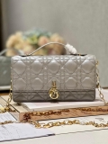 Dior S0980 Mini Miss Dior Bag Latte Cannage Lambskin Gray