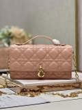 Dior S0980 Mini Miss Dior Bag Latte Cannage Lambskin Pink