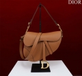 Dior M0455 Saddle Bag With Strap Brown Grained Calfskin