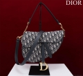 Dior M0455 Saddle Bag With Strap Blue Dior Oblique Jacquard